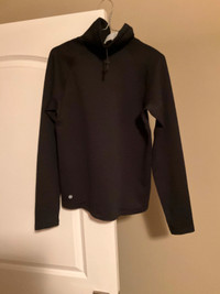 LuLuLemon - long sleeve black top (waffle weave) - size 2