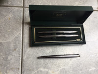 Vintage set of fountain pen, pen& pencil cross chrome 350105