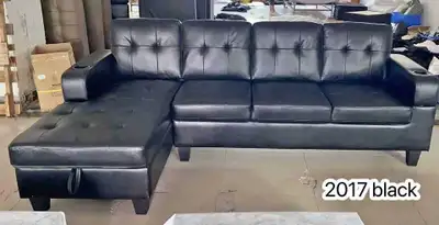 Best Secrtional Black Leather Sofa at Cash on Delivery, View more