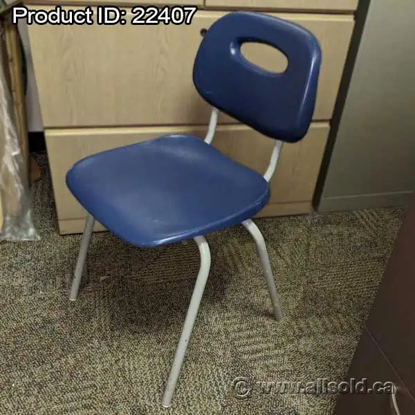 Blue Plastic Steel Stacking Guest Chair, Kort by Educan