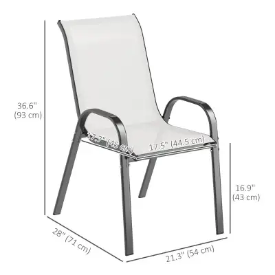 Stackable Lawn dining Chair w High Back, Breathable Mesh Seat fo, View more