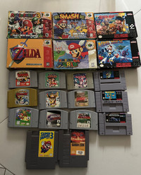 N64, nes, snes games consoles & accessories (prices listed)