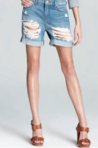 J Brand  Distressed Boyfriend Denim Shorts Sz 26, View more