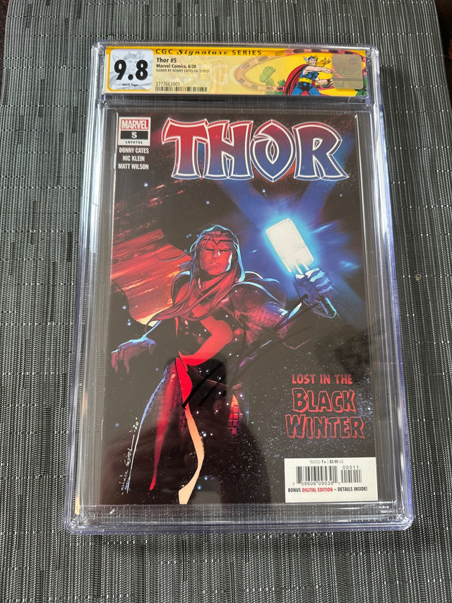 Thor #5. 1st Black Winter  CGC 9.8 Signed by Donny Cates in Comics & Graphic Novels in Oakville / Halton Region