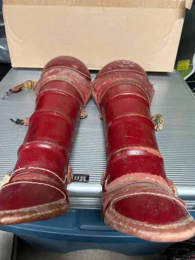 Vintage  Baseball Catchers Shin Guard Pads, View more