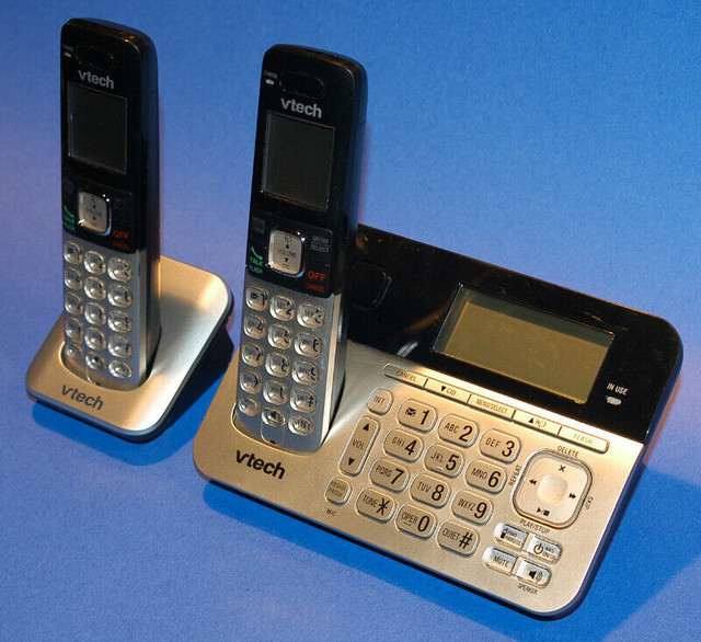 Téléphone sans fil VTECH 2 combinés model CS6856-33 dans Téléphones résidentiels et répondeurs  à Ville de Québec - Image 2