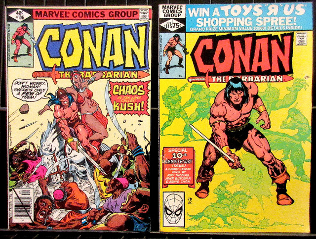 CONAN The Barbarian #106 & #115 Lot (1980) NICE Copies in Comics & Graphic Novels in Stratford