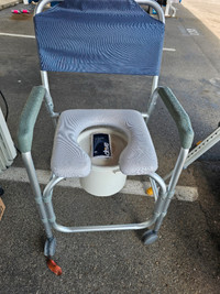 New Drive Bariatric Shower Chair/Commode with Casters