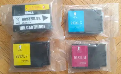 INK CARTRIDGES 932XL BLACK 933XL CYAN YELLOW MAGENTA HP PRINTER, View more