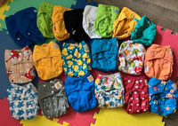 Lot of beautiful bright colors cloth diapers