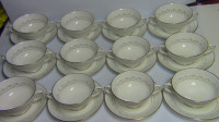 Coalport Harrington Soup Bowls and Underplates.