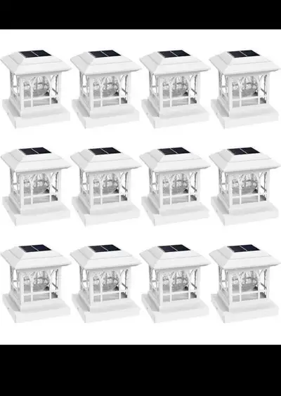 Fence Post Solar Lights, Crackle Glass Solar Post Cap Lights, 20, View more