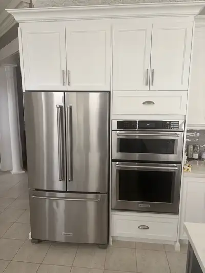 KitchenAid 36w counter depth fridge-used  (Fridge only), View more