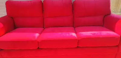 Beautiful Red 3 seater sofa. Must Sell!