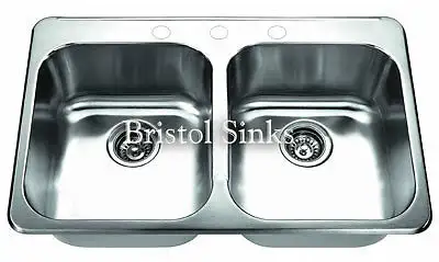 ÉVIER 50/50 DOUBLE 31’’ EN ACIER INOXYDABLE Spécial Maintenant à $165.95$ PRIX Régulier 295.95 + tax...