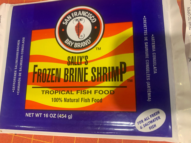 Sam Francisco Brine Shrimp 1lb. $20 in Fish for Rehoming in Leamington