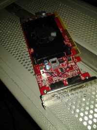 low profile Dual DP Port PCI-E 16x ATI Radeon Video Card.  200+