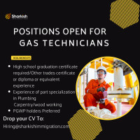 Urgent Position for Gas Technician-hiring@sharkishimmgration.com