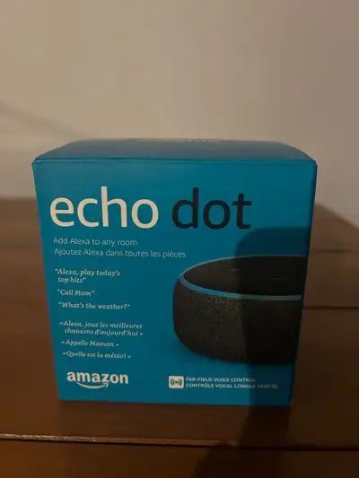 New Echo Dot smart speaker. Compact design. Far-field voice control. Plays music, answers questions,...