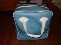 Vintage Vinyl Bowling Bag - Baby Blue