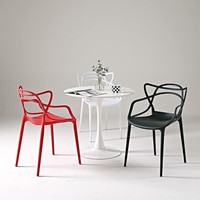 Plastic molded White chairs modern design