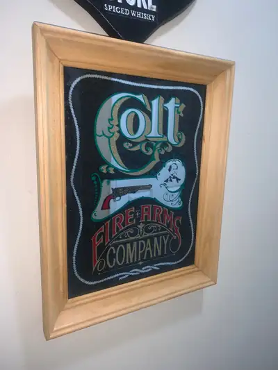 Vintage Colt Firearms company bar sign mirror excellentcondition, View more