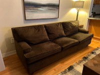 Brown Velvet Couch  Great condition.