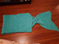 Knitted mermaid blanket