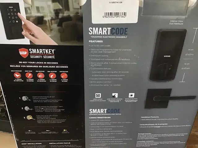 New WEISER SmartCode Touchpad Electronic DEADbolt65619851560066121
