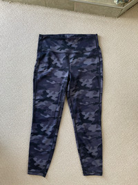 Lole Yoga pants black grey camouflage workout leggings