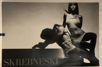 Rare Skrebneski Art Print with Iman and nude model 