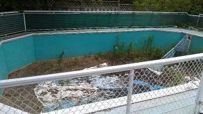 above ground pool The pool just comes with a frame that needs to be taken apart there is no liner or...