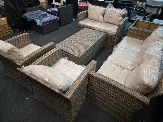 6-Piece Patio Sofa Set with Storage tables 62863262745729123
