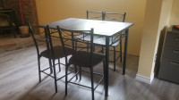 Dinning table set(metal frame with wood top)