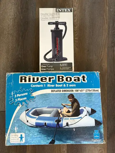 Get ready for some fun on the water with this Intex River Boat, designed to comfortably fit 3 people...
