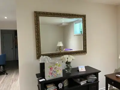 Ornate Gold Framed Wall Mirror, View more