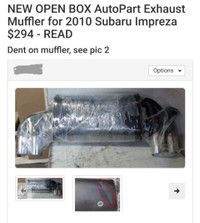 Auto Part exhaust muffler for 2008 to 2010 Subaru WRX STI