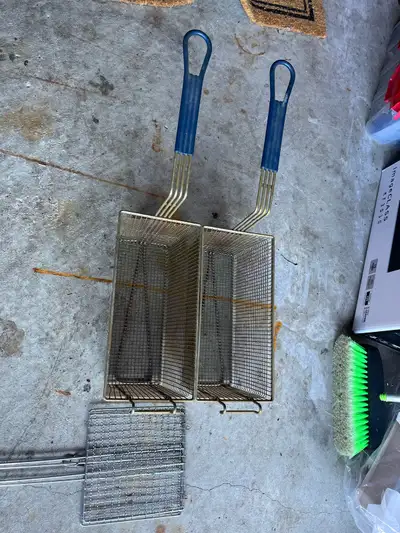 New. Never used two - Fryer Baskets 13.25”Lx5.5”Wx6”H $15 each