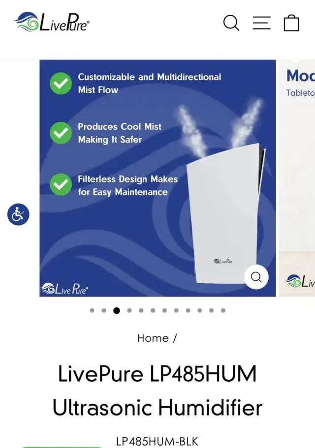 New Hunter LivePure Cool Mist Ultrasonic Humidifier in Other in Kitchener / Waterloo - Image 4
