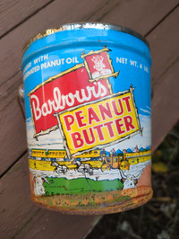 Barbour's Barbours vintage peanut butter tin can