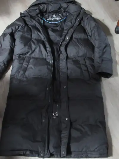 Down hooded coat, View more