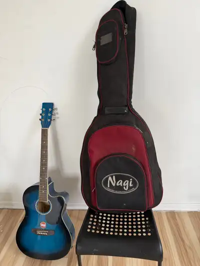 Acoustic Guitar Bundle – Guitar + Bag + Picks, View more