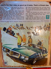 Retro Style 1969 Pontiac Firebird 400 Metal Sign