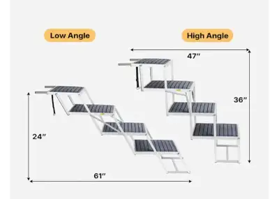 Dog stairs - Extra wide 4 steps, View more