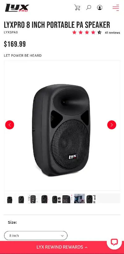 LyxPro SPA-8 Portable Active PA system Brand new, CIB Only opened to test, works perfectly. Loud and...