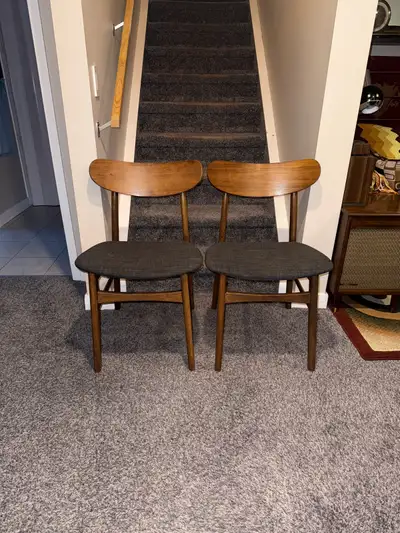Pair of Danish Modern style chairs, View more