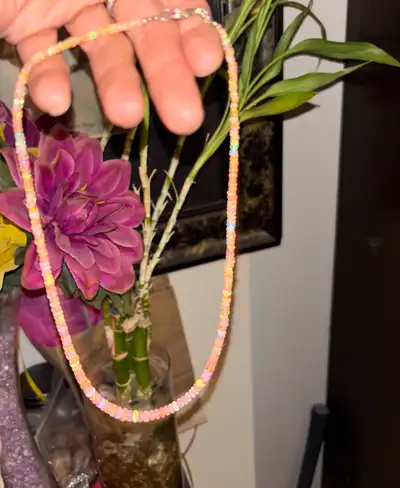 Authentic fire opal necklace for healing. Sparkles in the sun and light. Paid $50 asking for $20. Ca...