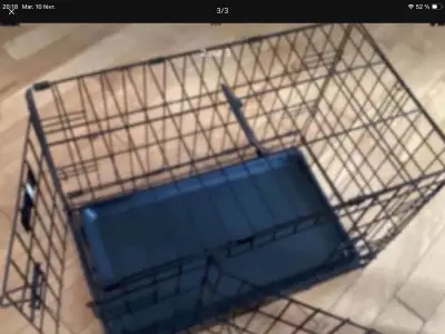 cage à 2 portes poignée de transport et lit 65$, View more