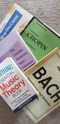 Music books in good condition for adults and children