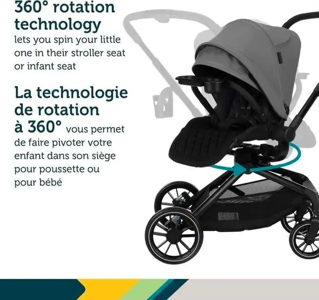 SAFETY 1ST TURN AND GO 360 ROTATING TRAVEL in Strollers, Carriers & Car Seats in London - Image 3